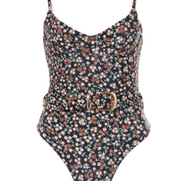House of CB London Una Floral Printed One-Piece - Picture 5 of 5